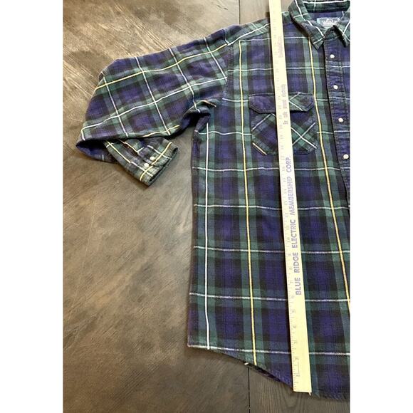 Vtg Woolrich Plaid Button up Flannel Camping Shirt 2717 Mallard Men's Size XL - Picture 6 of 9